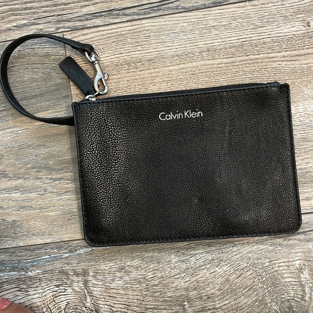 Calvin Klein Black Wristlet Pouch